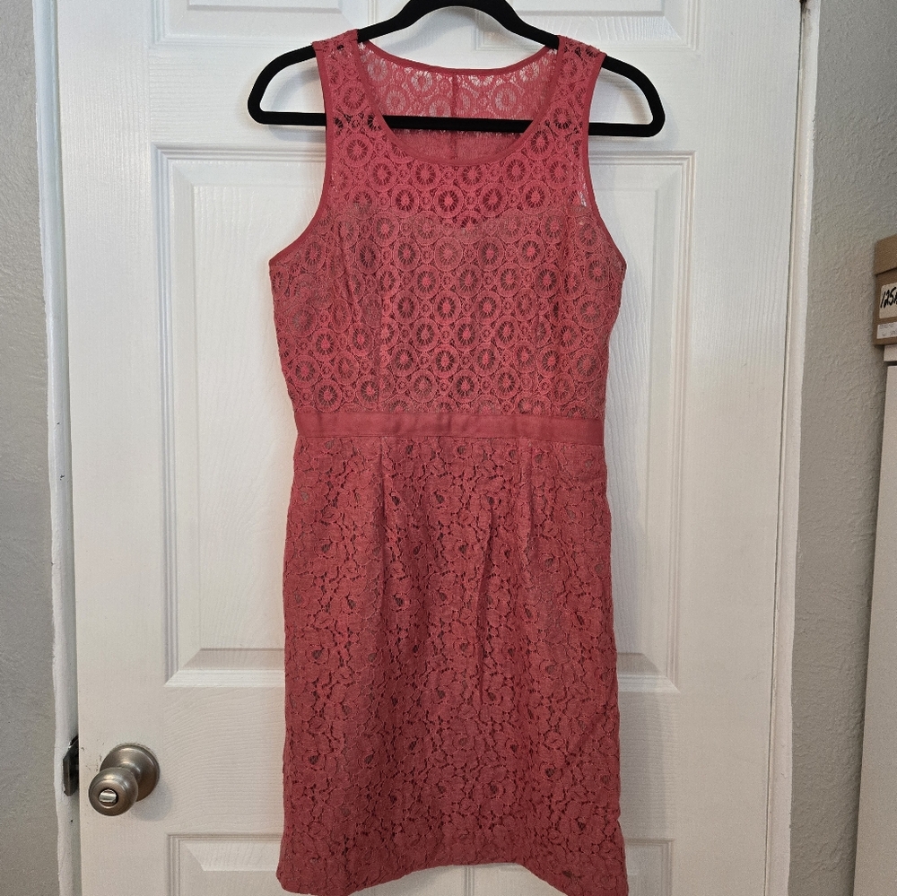 Pink lace dress